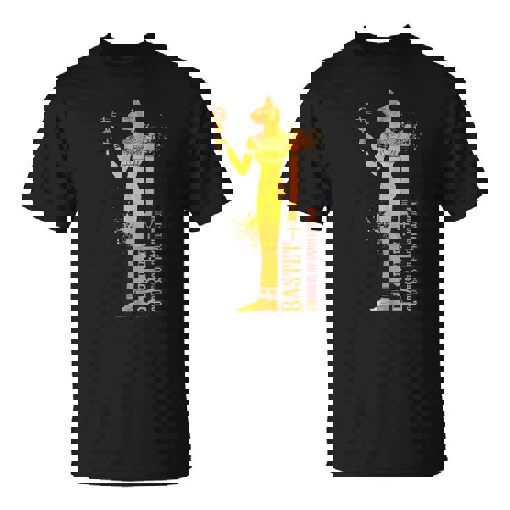 エジプトの女神バステトの彩色画 Tシャツ