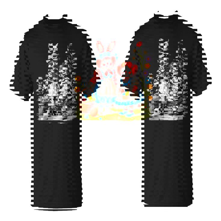 エッグハントにイースターバニーの耳を持つラガディアン。 Tシャツ