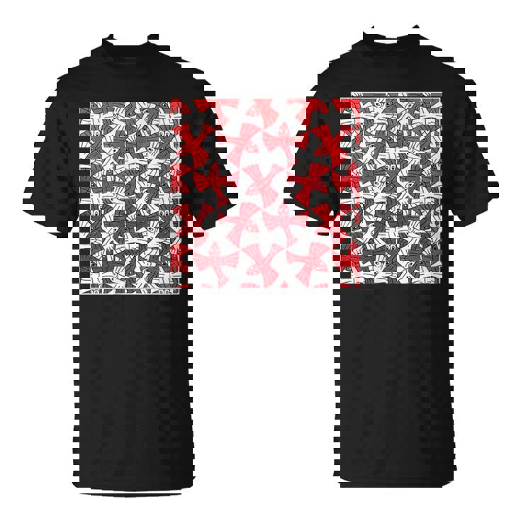 エッシャーにインスパイアされた鳥のテッセレーション。 Tシャツ