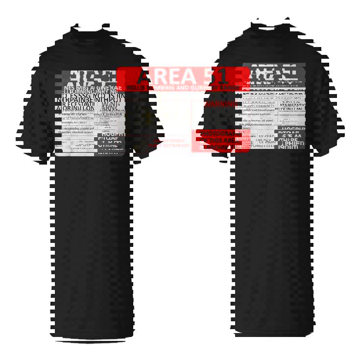 エリア51 フェイクミリタリーサイン Tシャツ