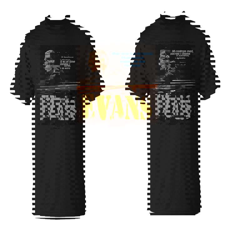 エヴァンス ジャズ 知恵 ピアニスト ミュージシャン Tシャツ