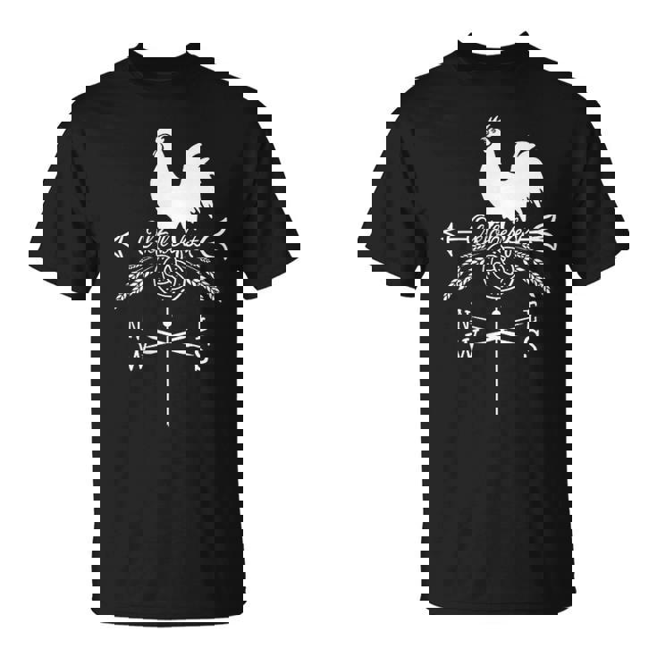 オクトーバーフェスト 風見鶏 コスチューム オンドリとプレッツェルの矢 Tシャツ