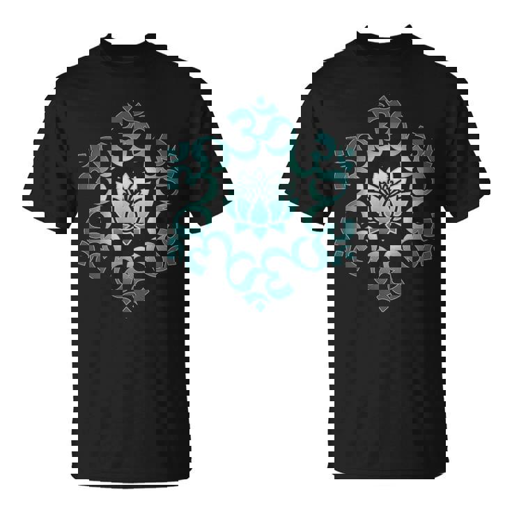 オム、マントラ、シンボル、マンダラ、蓮の花、仏教、ヨガ Tシャツ
