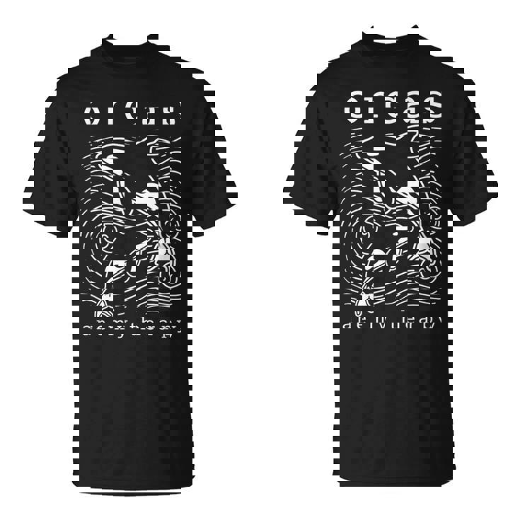 オルカのセラピー キュートなクジラ 面白い言葉 Tシャツ