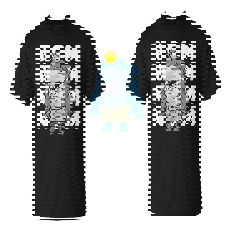 オーシャンキング シャーク ハングリーシャーク キング Eat Now Nom Tシャツ