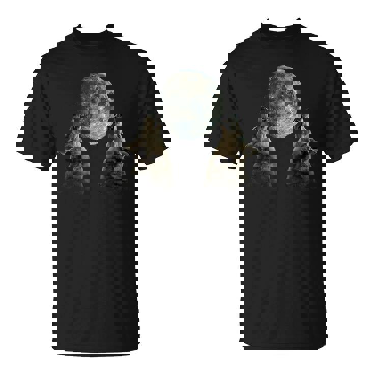 オーストラリアン・キャトル・ドッグ ハウリング・ムーン Tシャツ