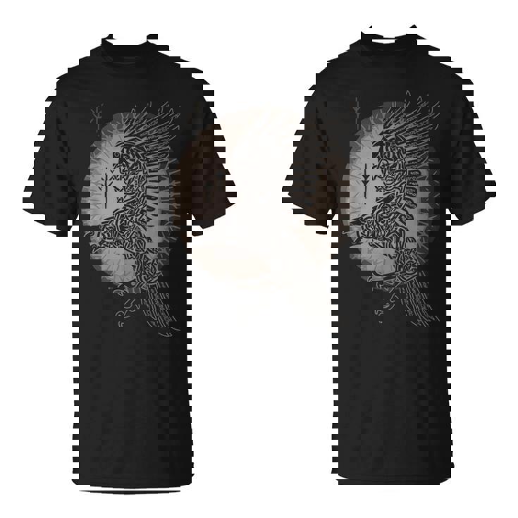 オーディンのカラス フギンとムニン フギンとムニン Tシャツ