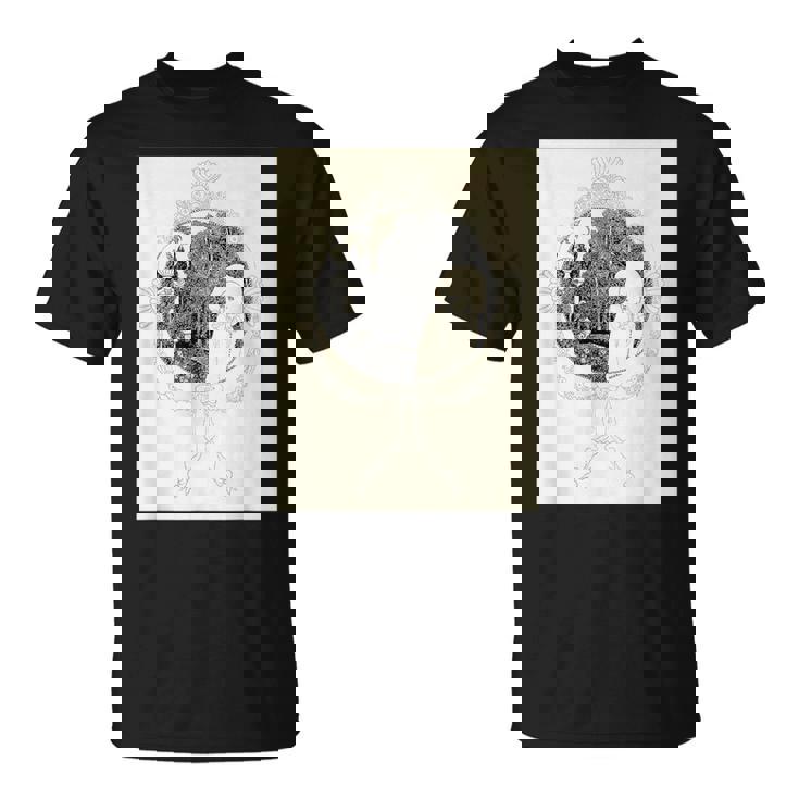 オーブリー・ビアズリー作「ミニッツのピエロ」1897 Tシャツ