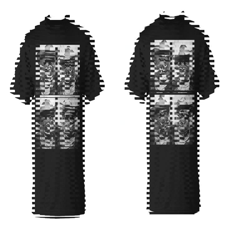 カウボーイ ゴリラ サングラス付き 動物 写真 ブース ウエスタン Tシャツ