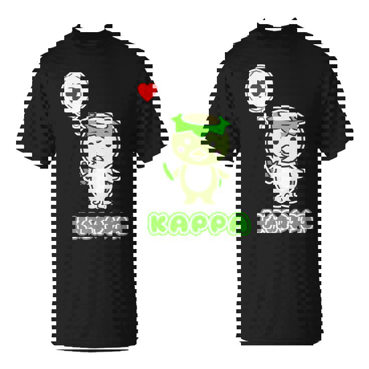 カッパくん『ハート』河童【どうぶつフレンズ】妖怪 ゆるくて かわいい キャラクター イラスト Tシャツ