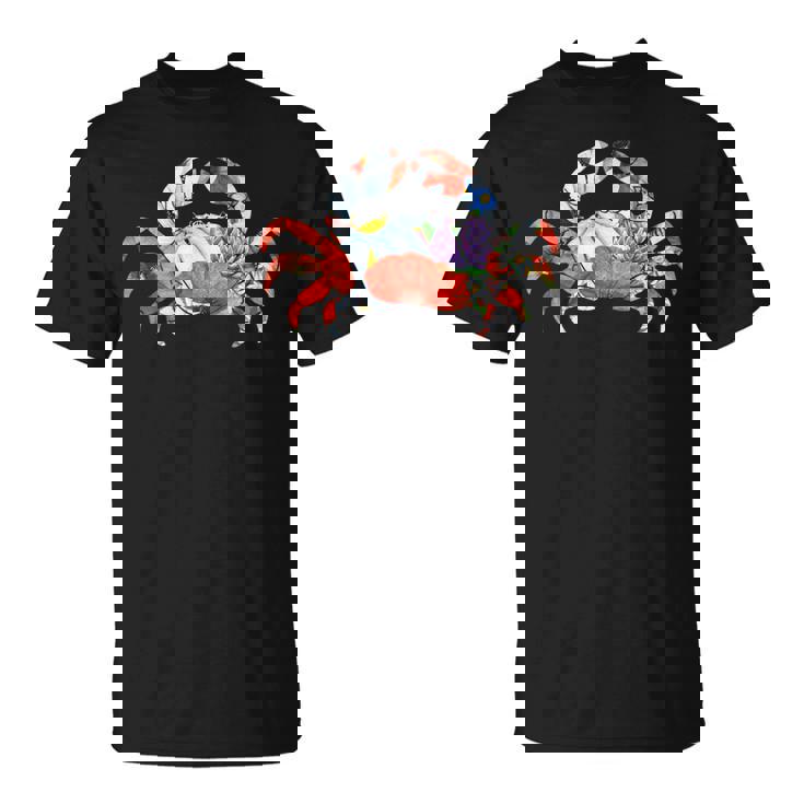カニの花のグラフィック。 Tシャツ