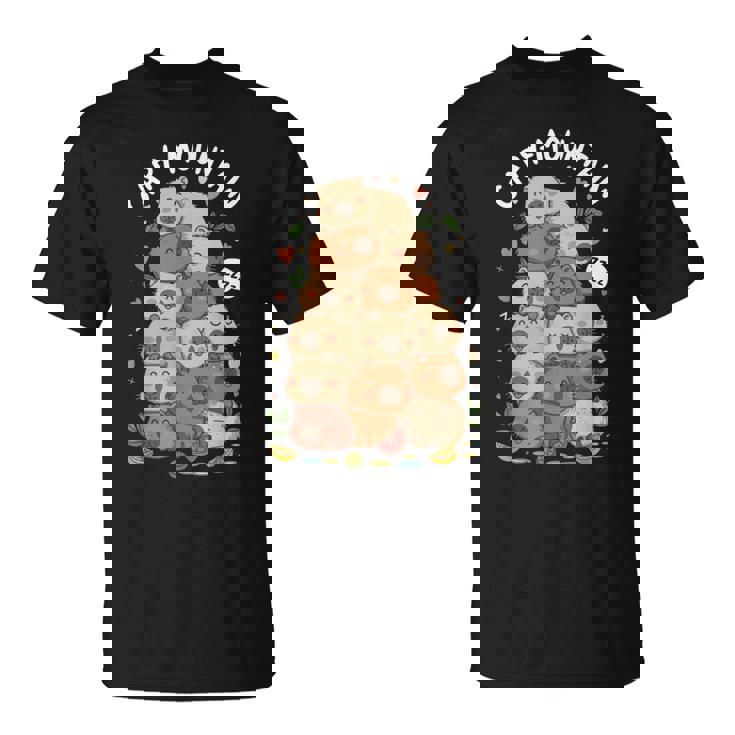 カピバラ山 かわいい 寝ているカピバラの恋人 Tシャツ