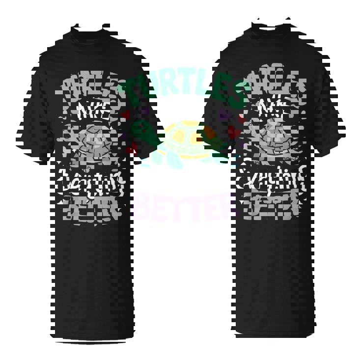 カメがすべてを良くするかわいい陸亀 Tシャツ