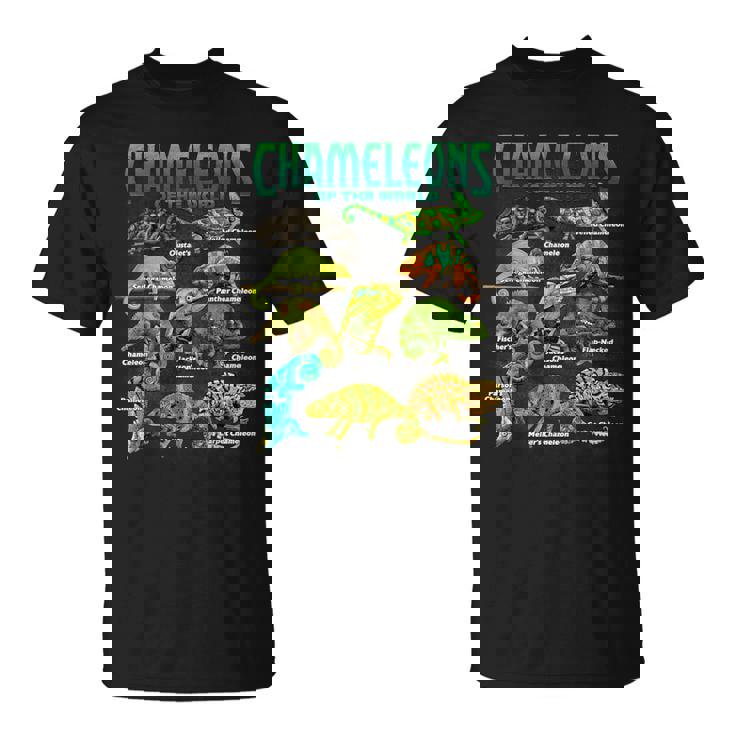 カメレオンズ・オブ・ザ・ワールド 知育爬虫類 トカゲ好き Tシャツ
