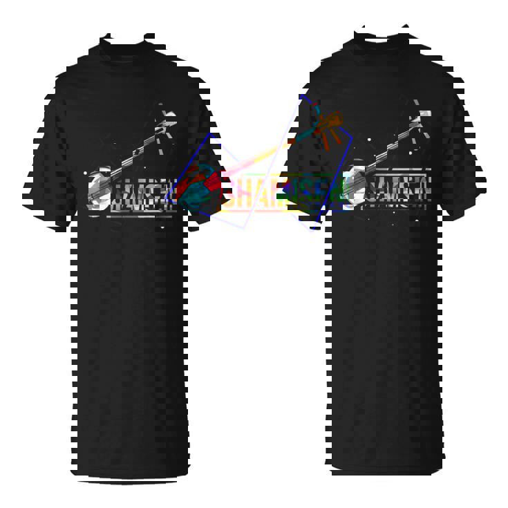 カラフル 三味線 三味線 三味線 三元楽器 Tシャツ