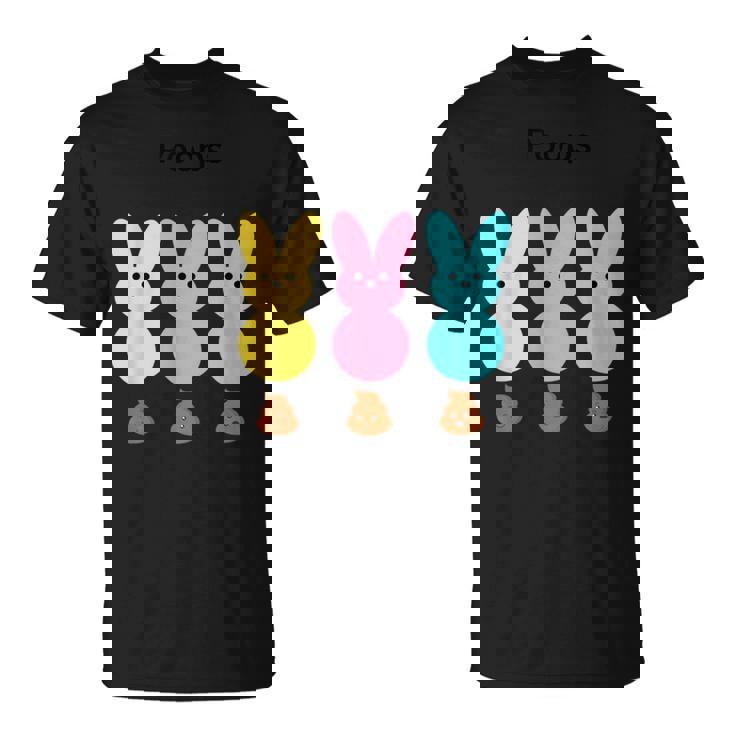 カラフルなマシュマロバニーのうんち Tシャツ