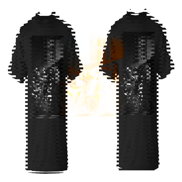 カラヴァッジョの聖マタイの召し Tシャツ