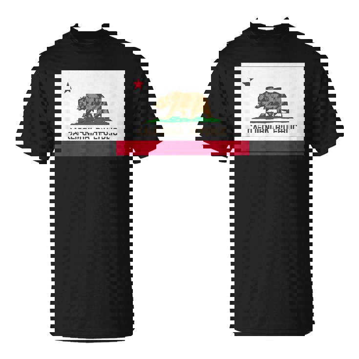 カリフォルニア州「ベアリパブリック」州旗 Tシャツ