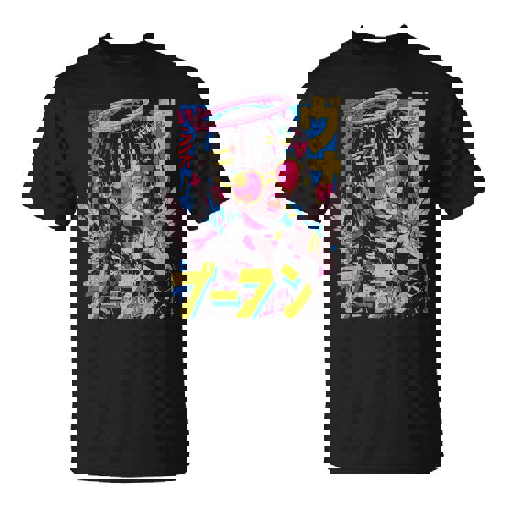 カワイイ ストリートウェア ヒップホップ Hip Hop サイバーパンク エンジェル テックウェア マンガ アニメ Tシャツ