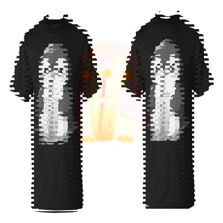 カワイイ ペンギンドリンク バブルティー ペンギンボバ Tシャツ