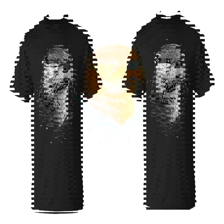 カワウソ モチーフ アイ・ラブ・ラッコ ラッコ・マーチン スウィート・ラッコ Tシャツ