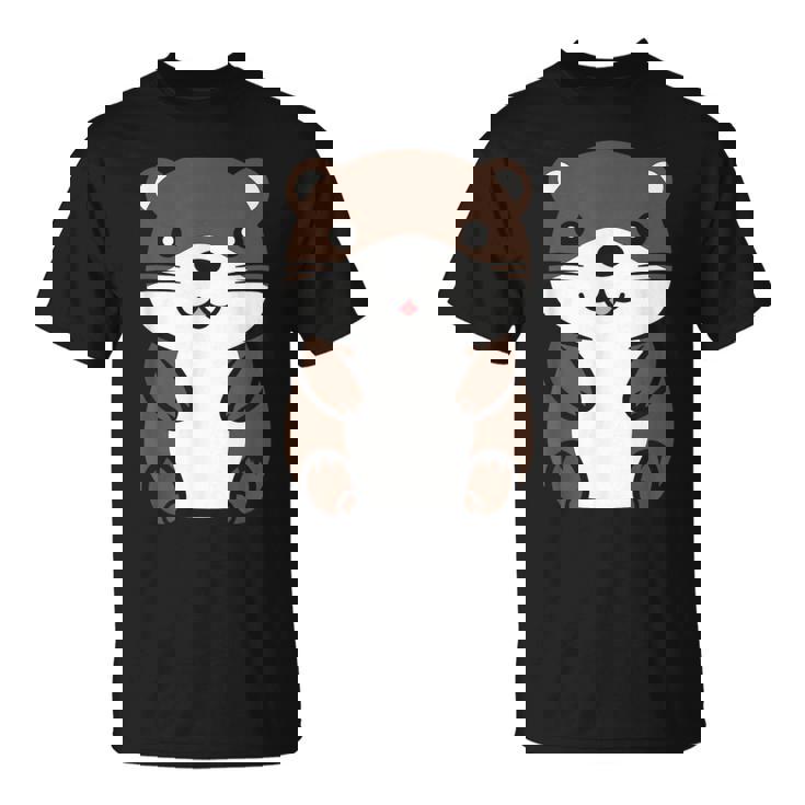 カワウソの赤ちゃん 動物 かわいい シンプルな小さなカワウソ Tシャツ