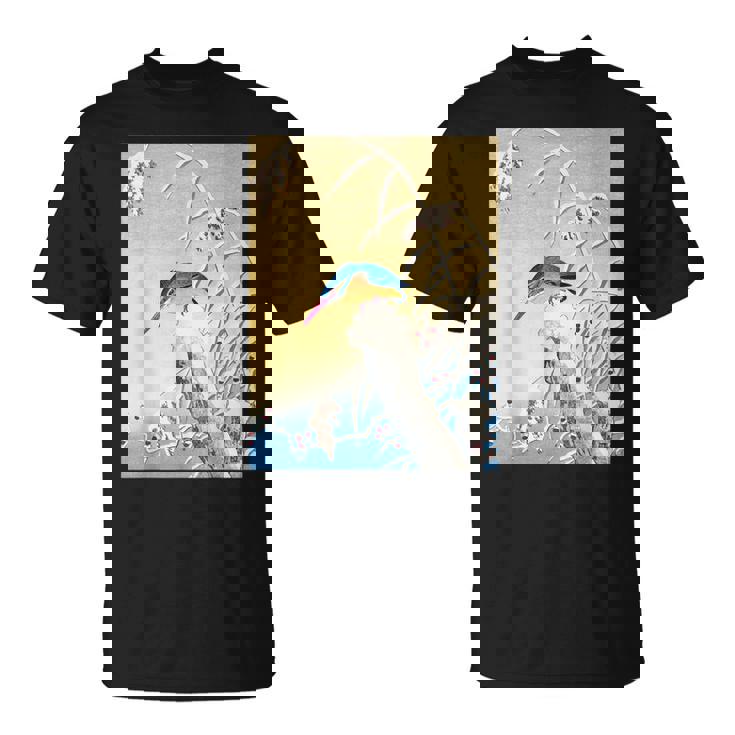 カワセミ 鳥 動物 ヴィンテージ 和 浮世絵 自然 江戸 Tシャツ