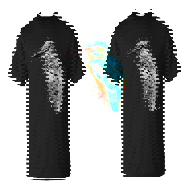 カワセミ 鳥 野生動物 動物 水彩 芸術的 ペインティング Tシャツ