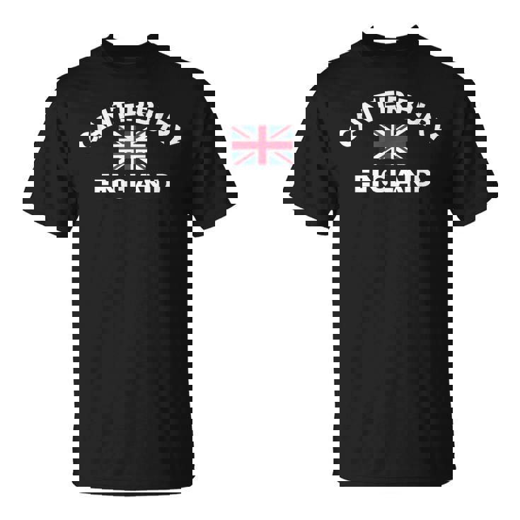 カンタベリー イングランド イギリス イギリス シティ ユニオンジャック フラッグ Tシャツ