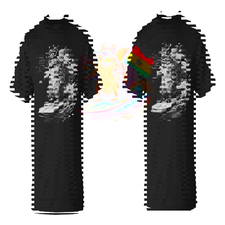 ガーナ プライド サーフィン リス ガーナのルーツ ガーナ国旗 Tシャツ