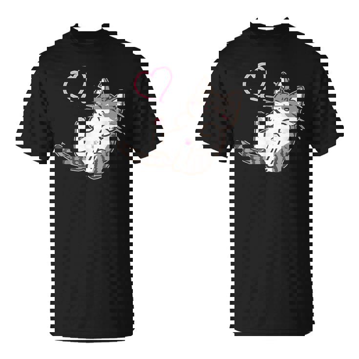 キジ白猫ぐっすり眠る猫ちゃん 猫好き Tシャツ