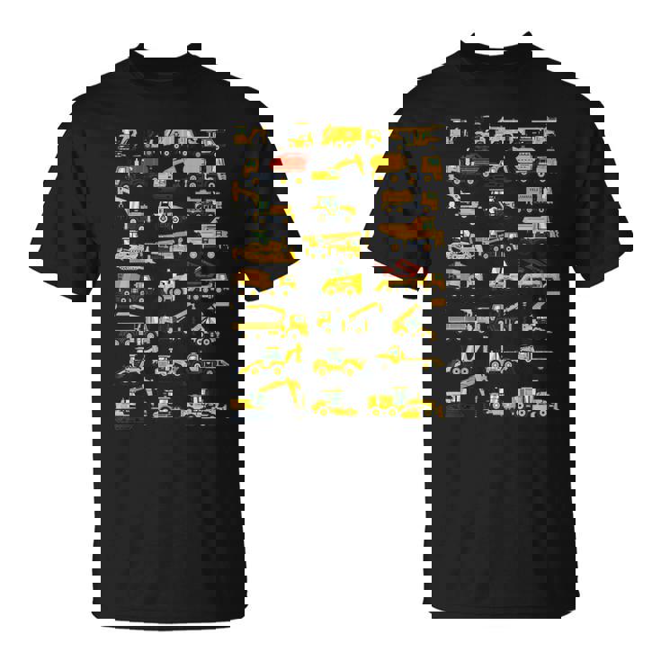 キッズ 建設車両 男の子 コンクリートミキサー クレーン Tシャツ