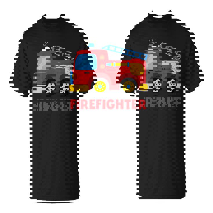 キッズ 消防車消防車 Tシャツ