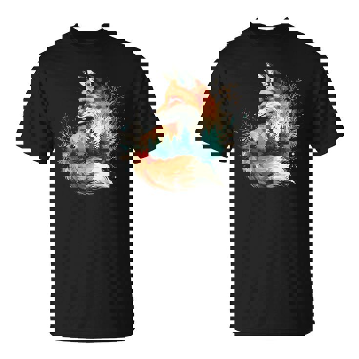 キツネアート Tシャツ