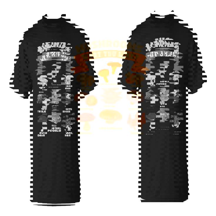 キノコ、好きなものキノコの種類 Tシャツ
