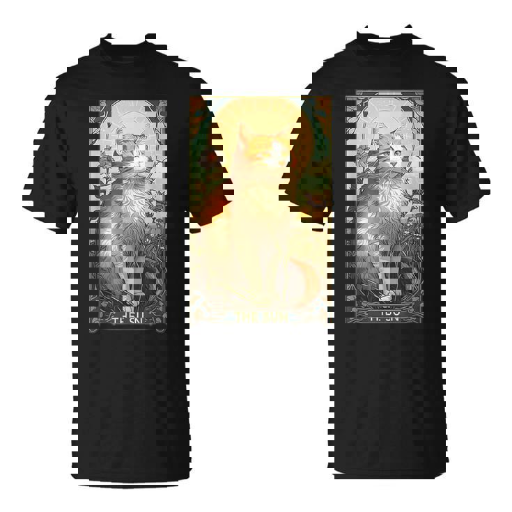 キャットタロットカード、サンタロットカード、アールヌーボーtシャツ Tシャツ