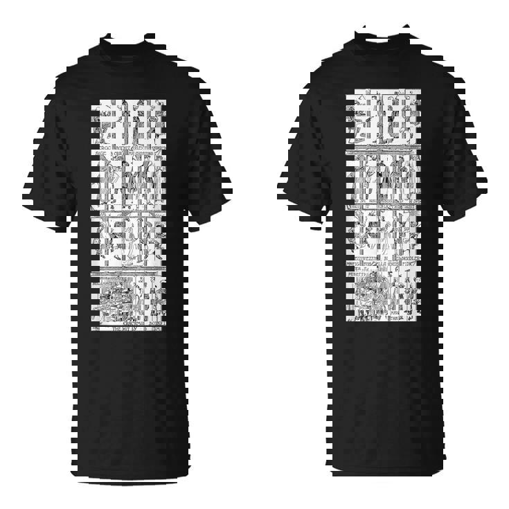 キャラクターモンタージュクリスマスキャロルtシャツ-ヴィンテージスクルージ Tシャツ