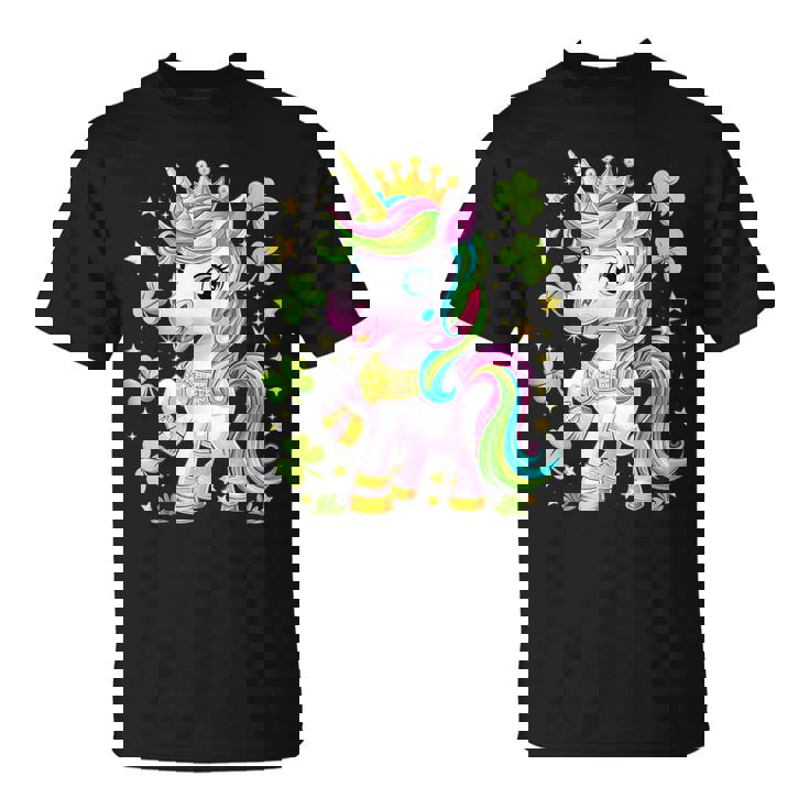 キュート レプリコーン ユニコーン シャムロック 聖パトリックデー ガールズ キッズ Tシャツ