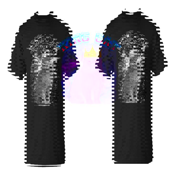 キングキャット ギャラクシーのブリティッシュショートヘア猫 子猫猫 Tシャツ