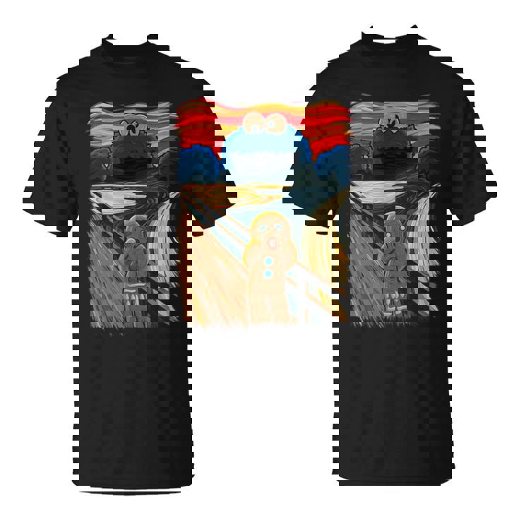 クッキー・マンチャーザ・スクリーム・ムンクモンスター・ジョーク Tシャツ