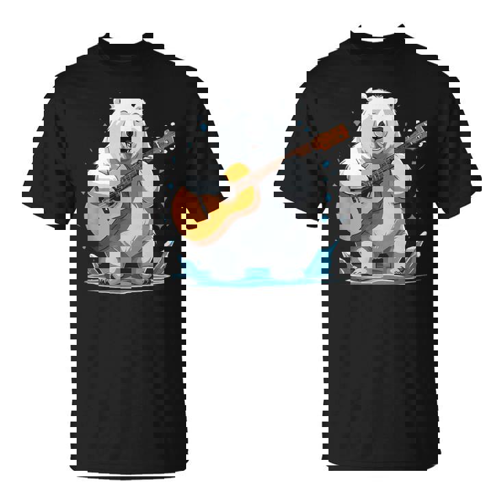 クマがアコースティックギターを弾くクマのギタリスト Tシャツ