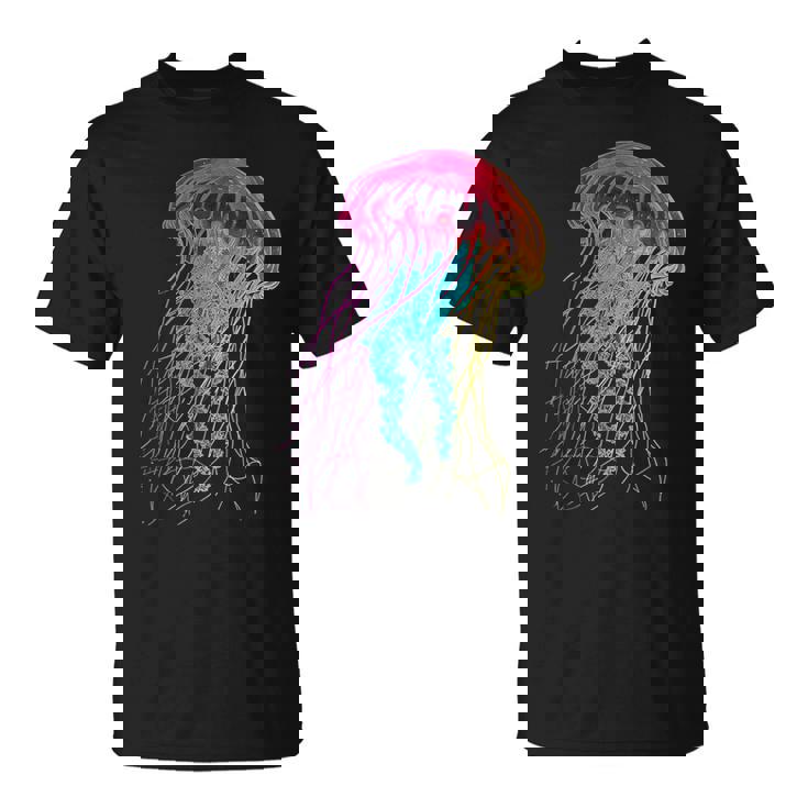 クラゲ カラフル ファンタジー 動物 アート グラフィック クラゲ Tシャツ
