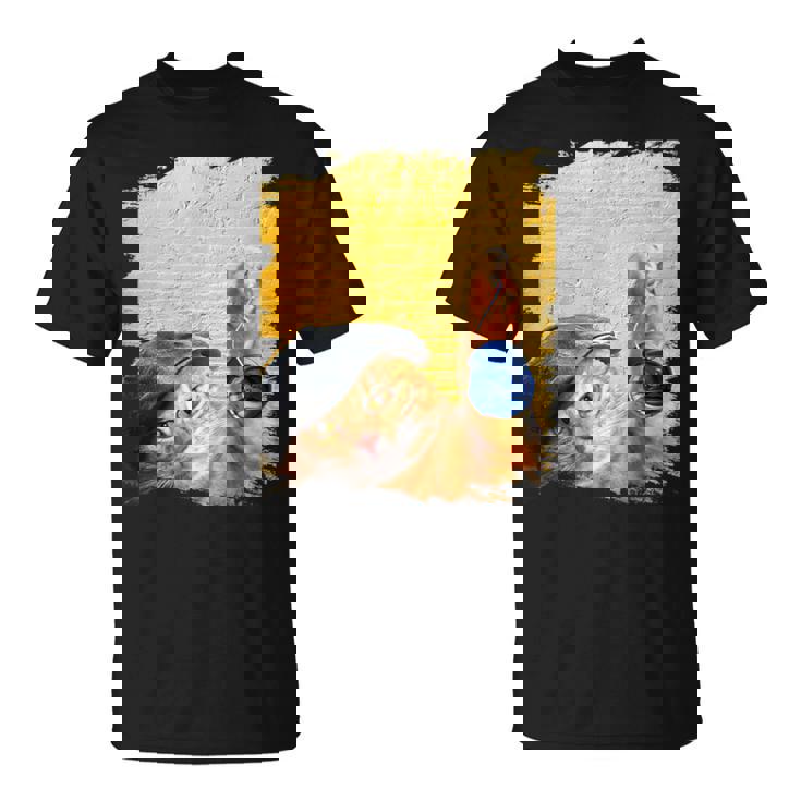 クラシックブルーヨーヨーの猫 Tシャツ