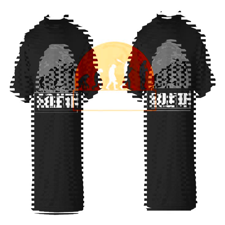 クラリネット奏者、面白いクラリネット 人類の進化 Tシャツ