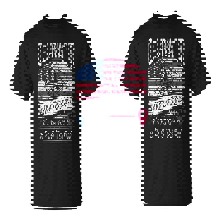 クリアウォーター アメリカ国旗 Gps座標 クリアウォーター Tシャツ