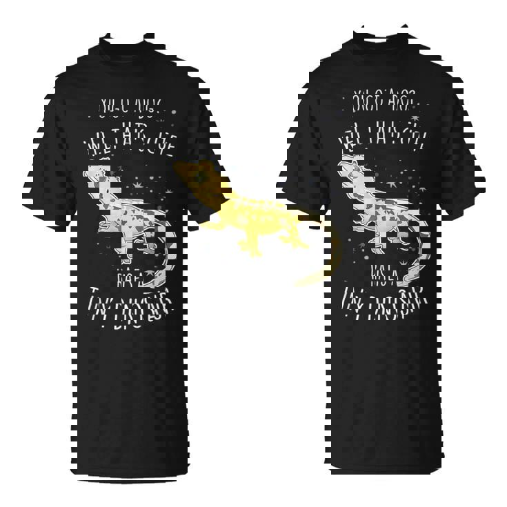 クレステッドゲッコ 小さな恐竜 トカゲ 爬虫類 ペット ハーレクイン Tシャツ