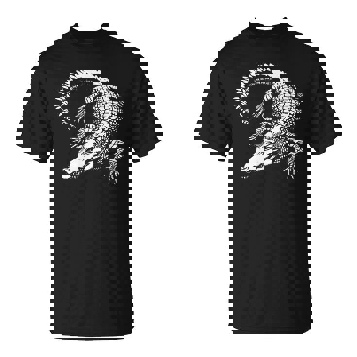 クロコダイル お父さん 母 恋人 モノクロ クロコダイル Tシャツ