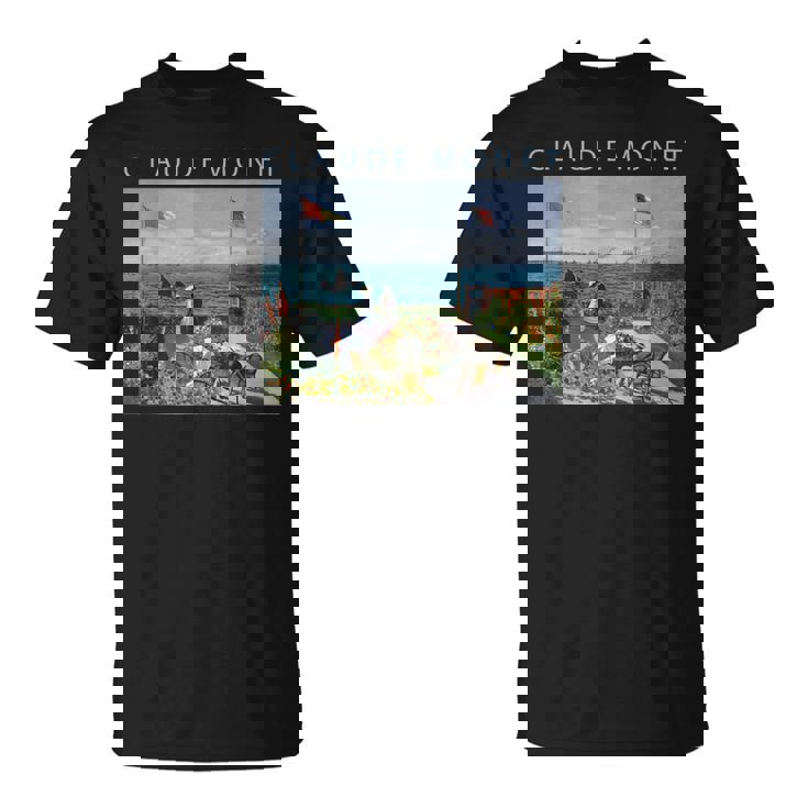 クロード モネ 面白いtシャツ アート サンタドレスの庭園 絵画 メンズ レディース 面白い 服 油彩画 Tシャツ