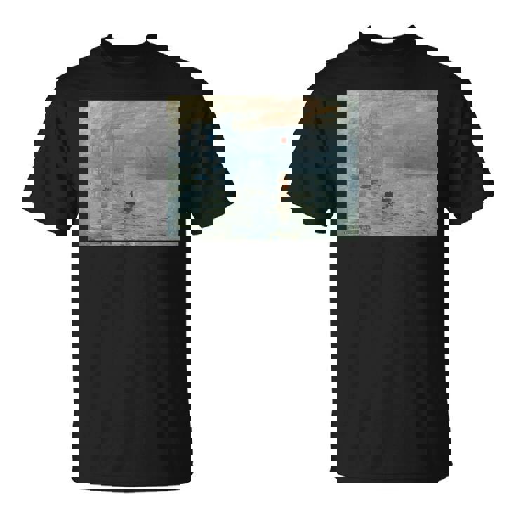 クロード・モネの印象、ソレイユ・レヴァント レトロtシャツ Tシャツ