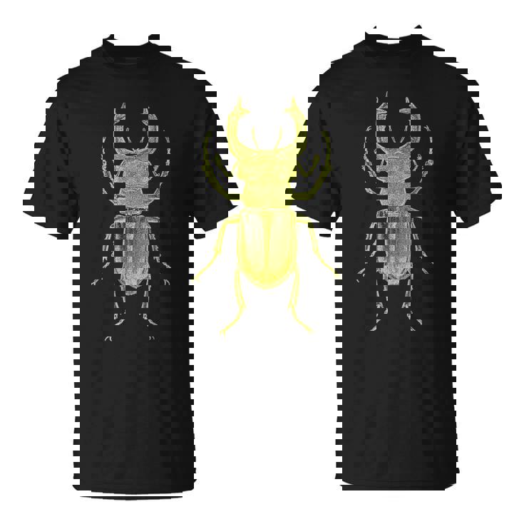 クワガタ愛好家のためのクールなクワガタやカブトムシのアートを使ったヴィンテージ昆虫学 Tシャツ